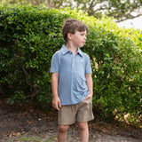 Banks Performance SS Polo - Blue/White Stripe - Après NJ