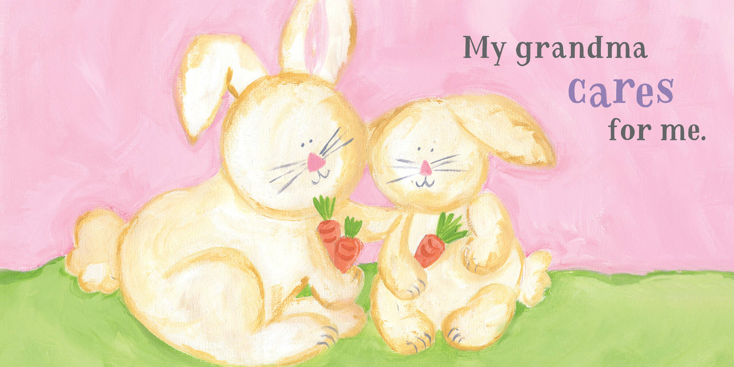 Interior page of the book with two sweet bunnies