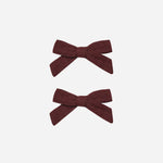 Burgundy Bows (Set of 2) - Après NJ