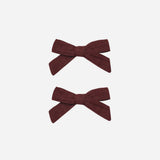 Burgundy Bows (Set of 2) - Après NJ
