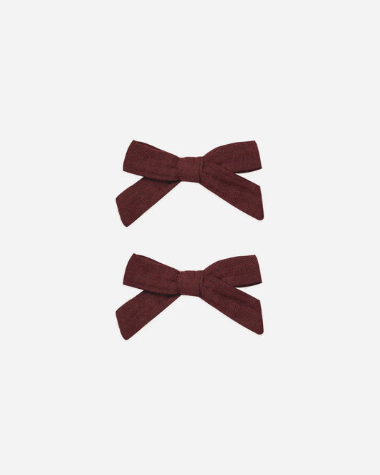 Burgundy Bows (Set of 2) - Après NJ