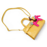 Yellow Crocodile Pony Handbag