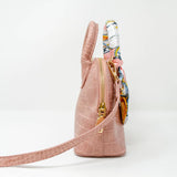 Crocodile Scarf Moon Handbag