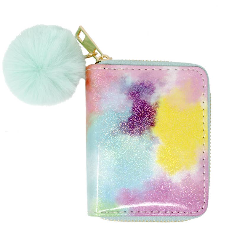 Shiny tie dye wallet