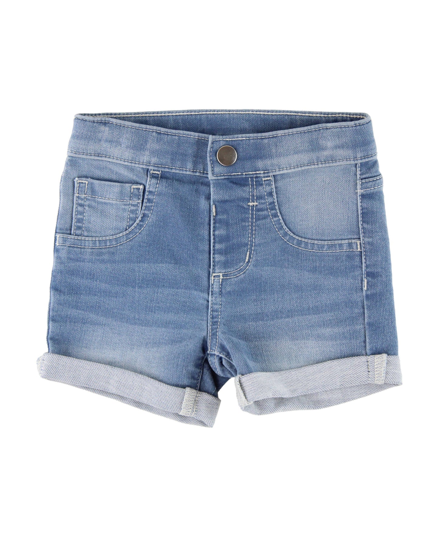 Light Wash Denim Girls' Stretch Shorts