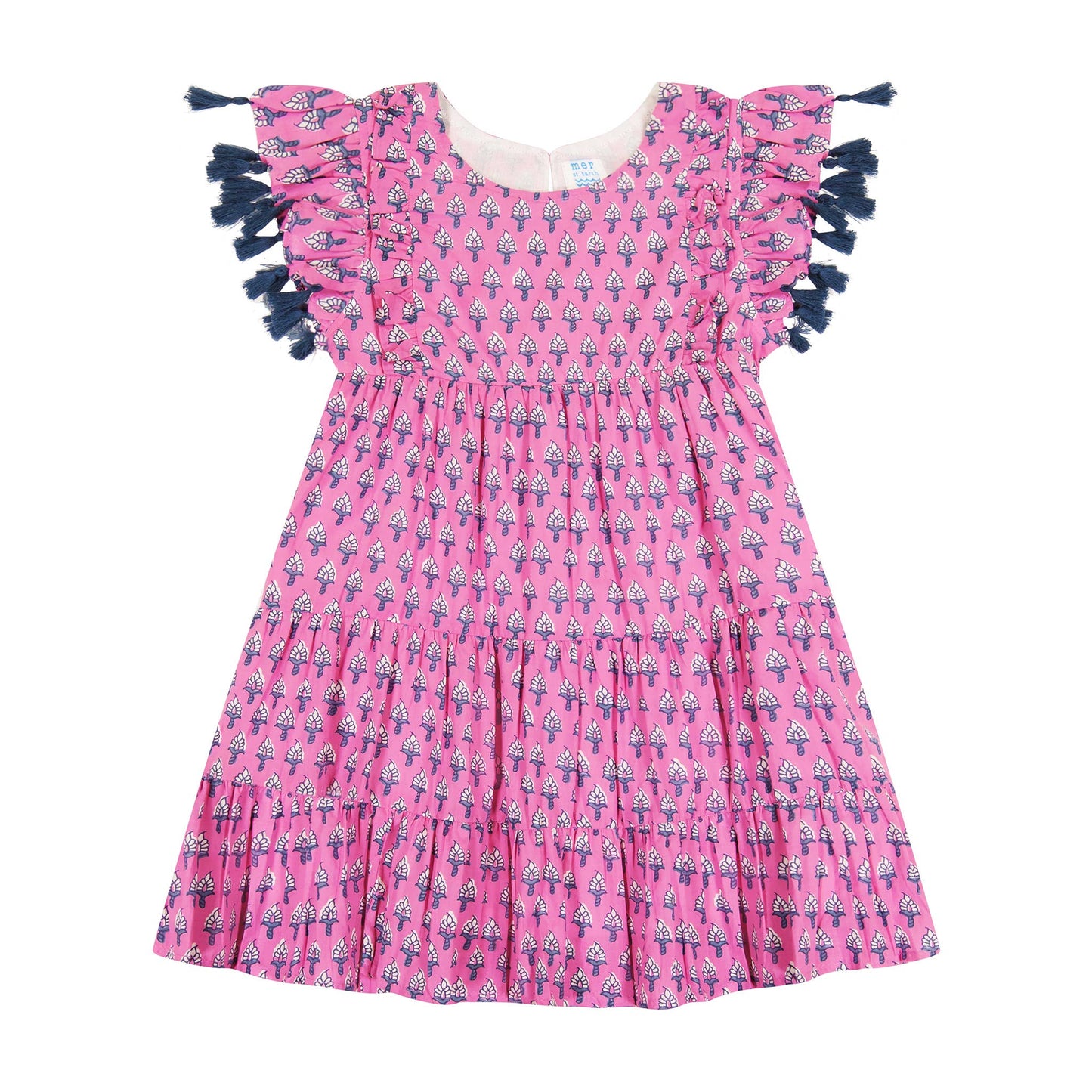 Sophie Girl's Tassel Dress Fuschia