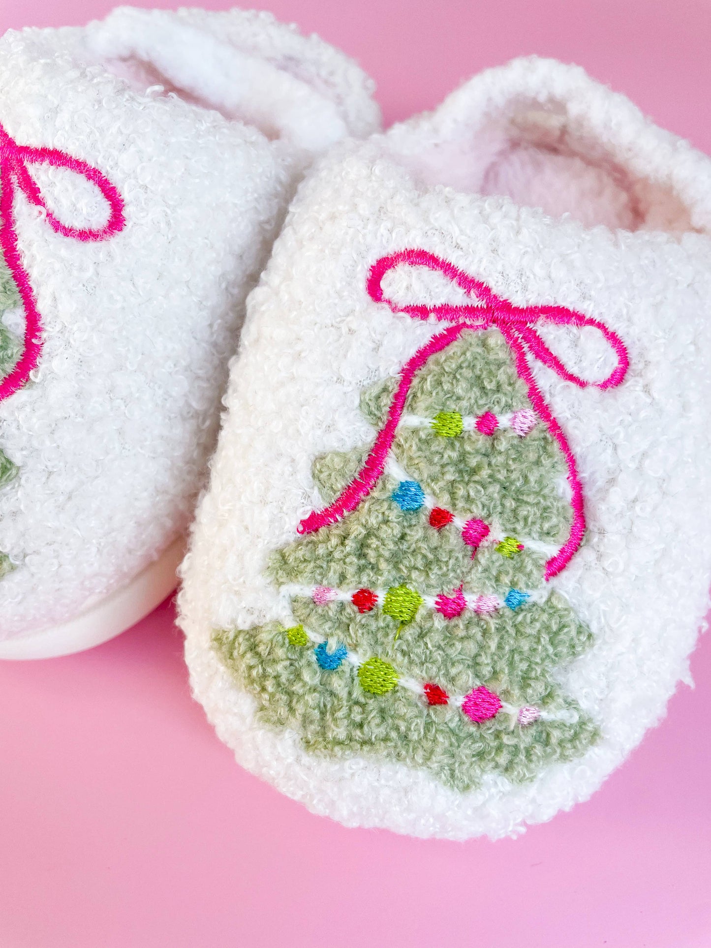 CHristmas tree slippers