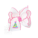 Birthday Hat Embroidered Bow