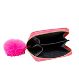 Shiny Heart Patch Wallet- Purple