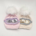 Ski Goggles Beanie, Baby Pink Baby & Kids Winter Hat