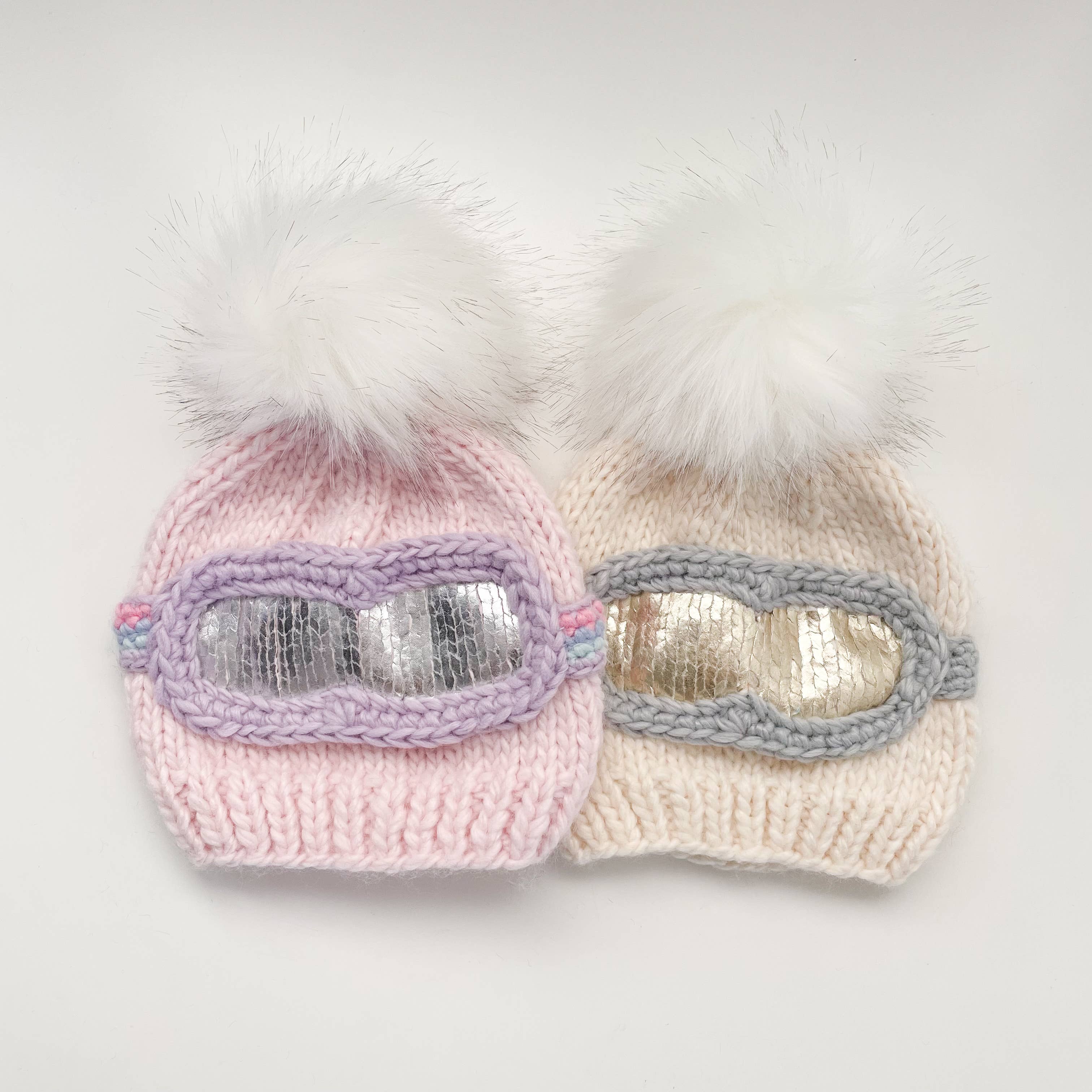 Ski Goggles Beanie, Baby Pink Baby & Kids Winter Hat