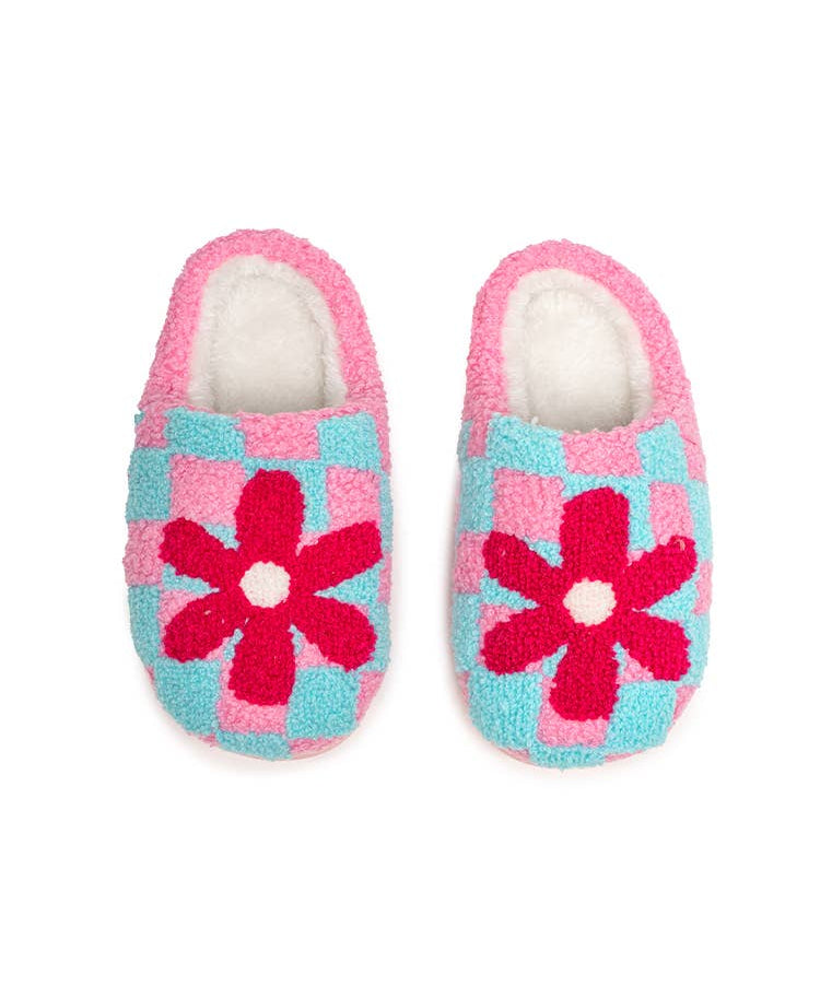 Checkered Flower Slippers - Après NJ