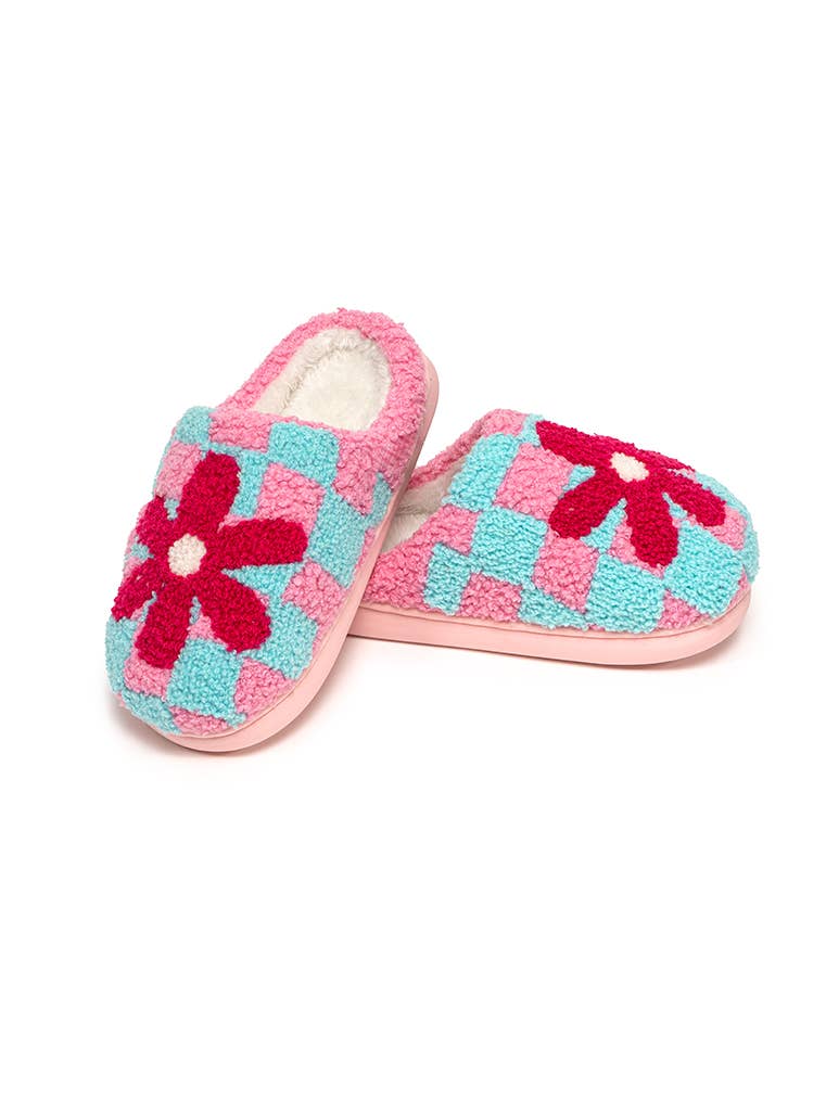 Checkered Flower Slippers - Après NJ