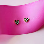 Checkered Heart Earrings - Après NJ