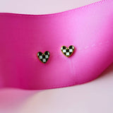 Checkered Heart Earrings - Après NJ
