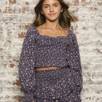 Chloe Top in Midnight Ditsy Floral - Après NJ