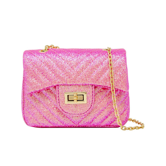 Classic Glitter Wave Handbag - Hot Pink - Après NJ