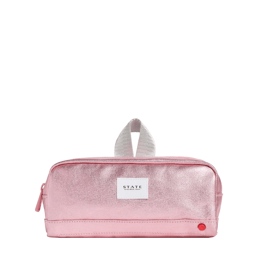 Clinton Metallic Pink Pencil Case - Après NJ