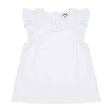 Colette Flutter Sleeve Top White - Après NJ