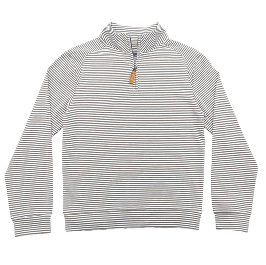Collins Quarter Zip - Khaki Stripe - Après NJ