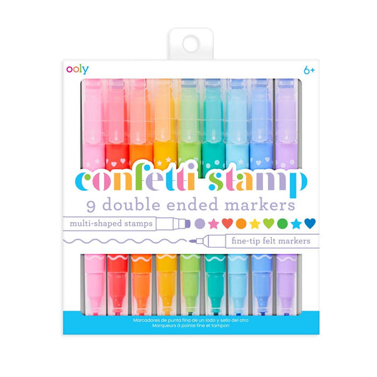 Confetti Stamp Double - Ended Markers - Set of 9 - Après NJ