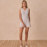 Crochet Tank Mini Dress - Blue Stripe - Après NJ
