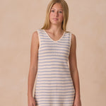 Crochet Tank Mini Dress - Blue Stripe - Après NJ