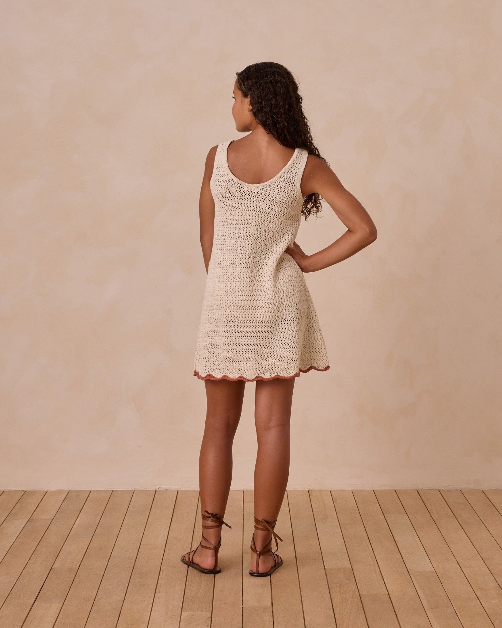 Crochet Tank Mini Dress - Natural - Après NJ