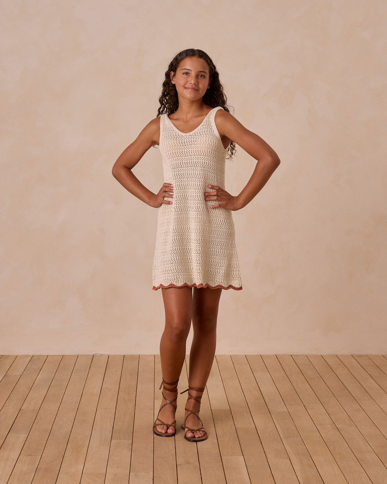 Crochet Tank Mini Dress - Natural - Après NJ