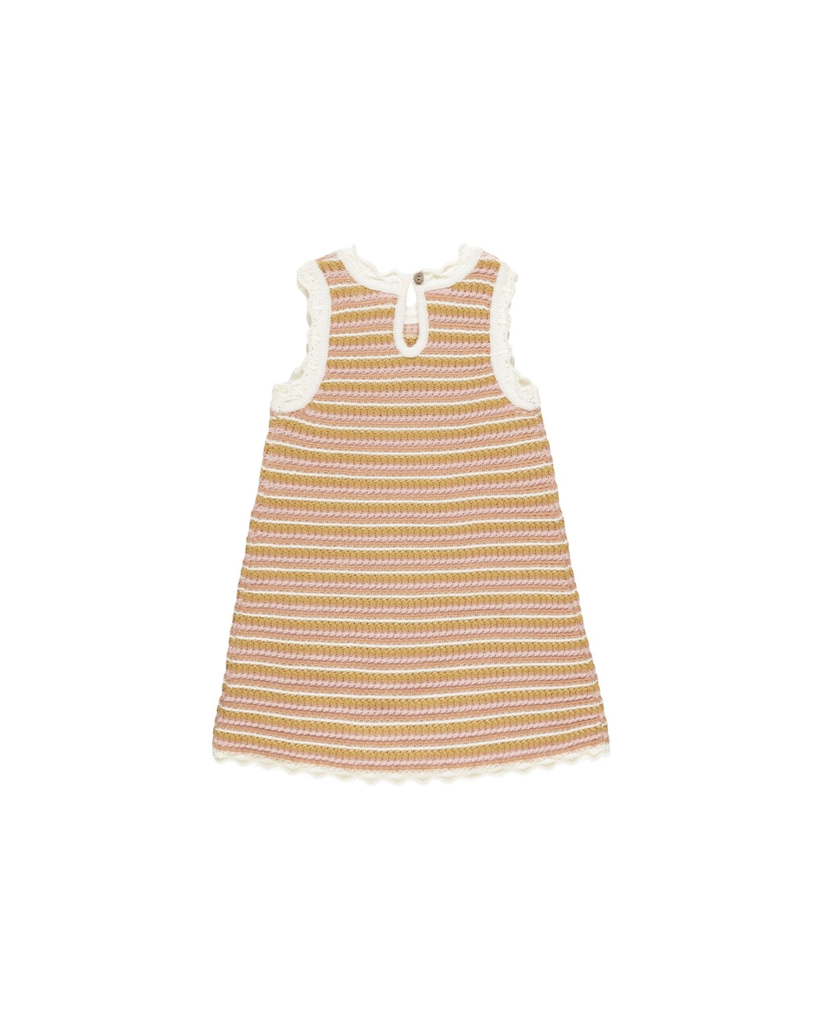 Crochet Tank Mini Dress - Pink Stripe - Après NJ