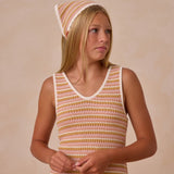 Crochet Tank Mini Dress - Pink Stripe - Après NJ