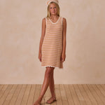Crochet Tank Mini Dress - Pink Stripe - Après NJ