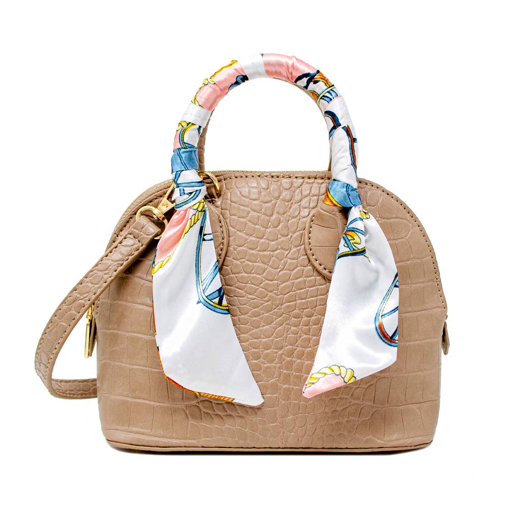 Crocodile Scarf Moon Handbag - Après NJ