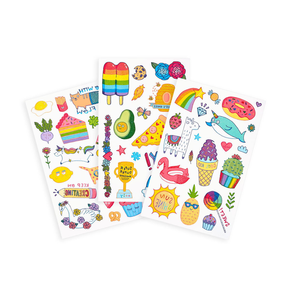 Cute Doodle World Temporary Tattoos - Après NJ