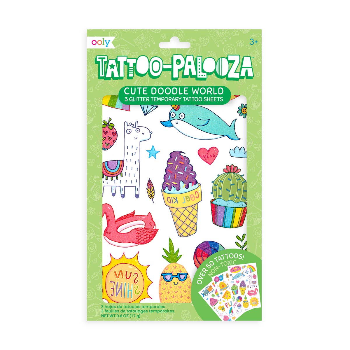 Cute Doodle World Temporary Tattoos - Après NJ