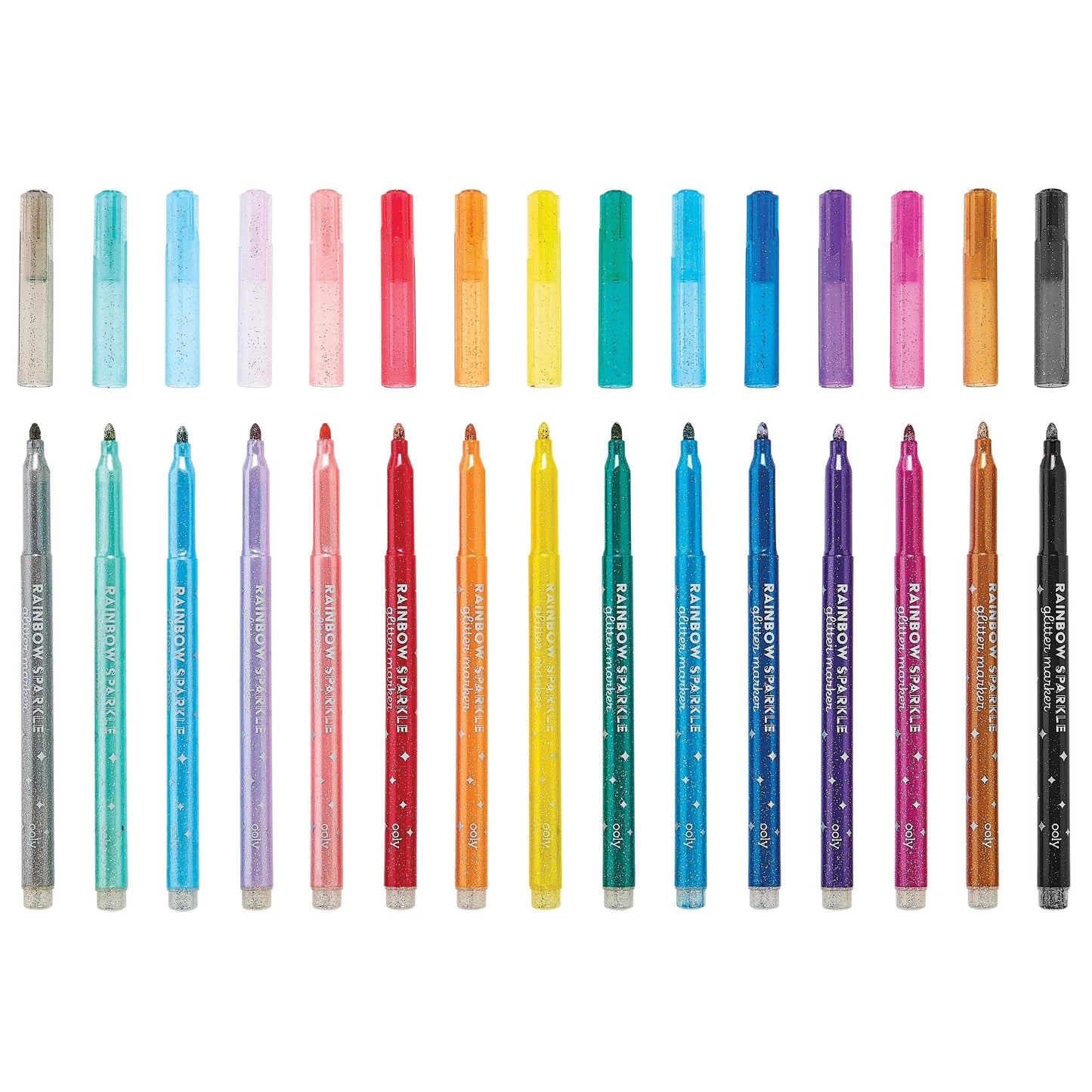 Rainbow Sparkle Glitter Markers (Set/15)