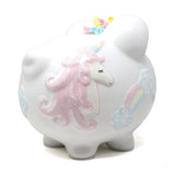 Unicorn and Rainbows Large  Piggy Bank