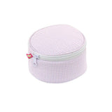 6" Pink Seersucker Button Bag