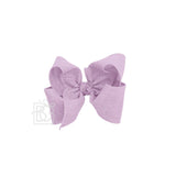 Purple Linen Bow on Clip