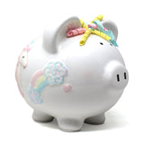 Unicorn and Rainbows Large  Piggy Bank
