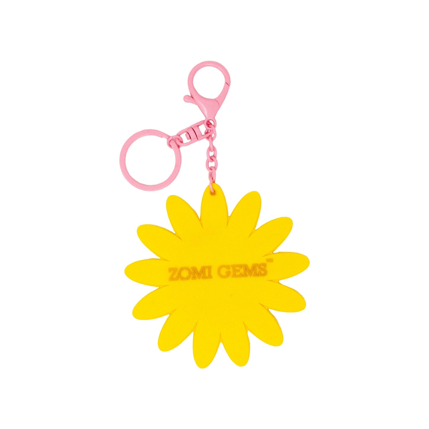 Happy Face Smiley Flower Keychain