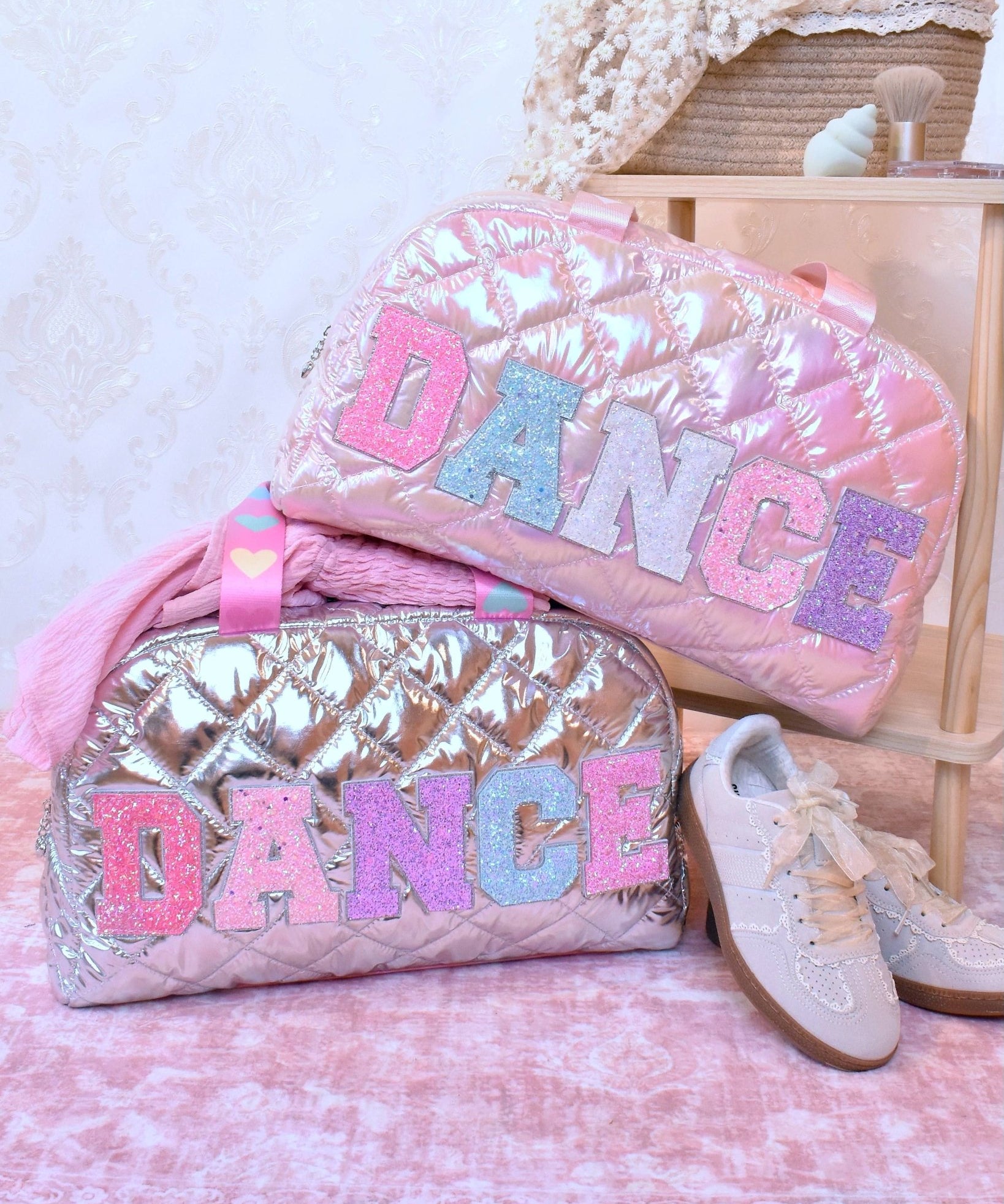 'Dance' Metallic Quilted Medium Duffle Bag - Après NJ