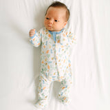 Dino - Land Print Zip Footie