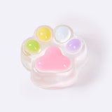Transparent Colorful Paw Taba Squishy