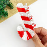Candy Cane Hair Claw Clip