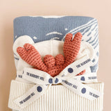Nautical Blanket & Crab Teether Set