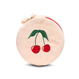 Velvet Jewelry Zip Case Cherries