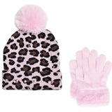 Leopard Print Hat & Glove Set