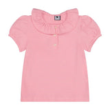 Eliza Ruffle Polo in Pink Stripe - Après NJ