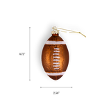 Football, Retro Shiny Sport Glass Christmas Ornament Gift for Athletes/Coaches